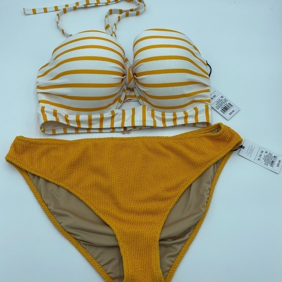 Shade & Shore Other - Shade & Shore Orange and White Bikini- XL